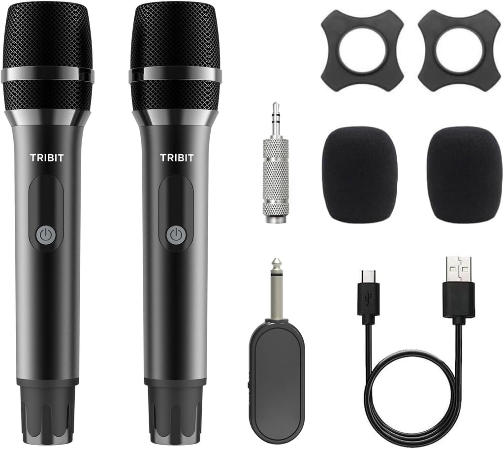 Set 2 Microfoane Wireless Tribit BTS56M, pentru Karaoke și Petreceri
