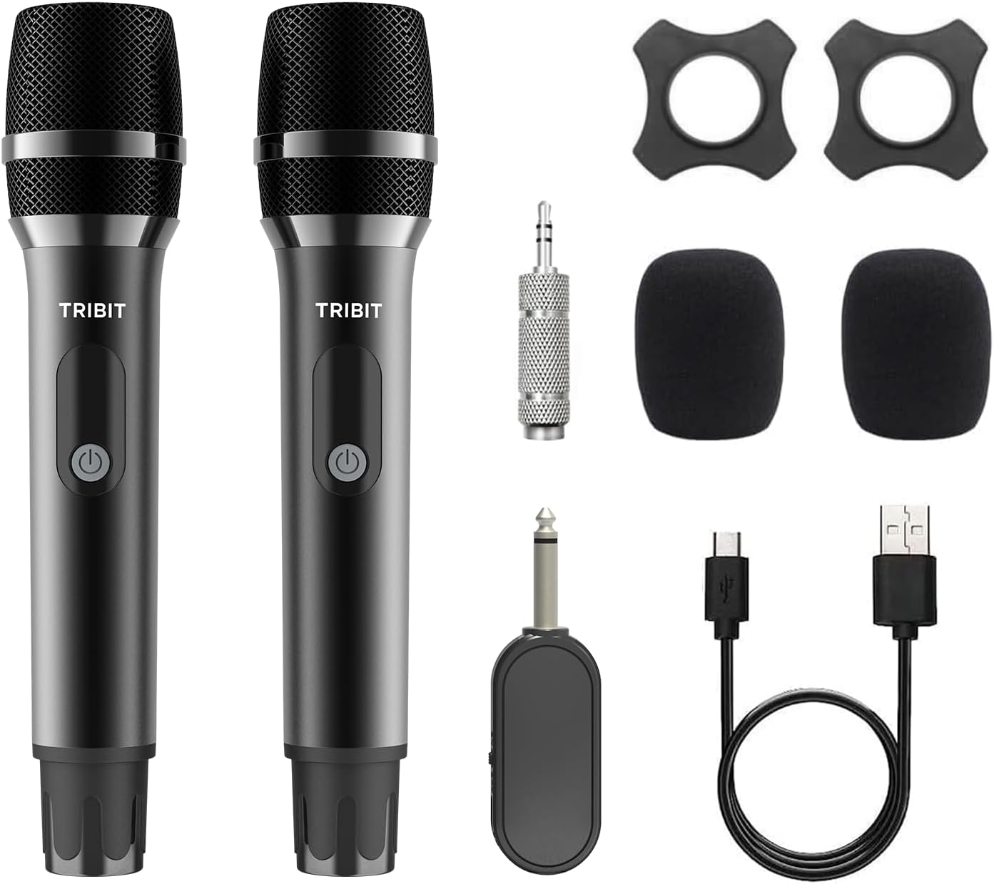 Set 2 Microfoane Wireless Tribit BTS56M, pentru Karaoke și Petreceri